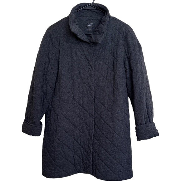 Eileen Fisher Jackets & Blazers - EILEEN FISHER JCKET womans size small QUILTED BUTTON UP